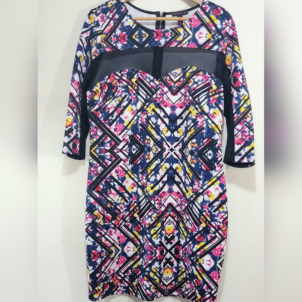 XL Womens Plus Size Material Girl Tie Dye Dress Sz XL Like New T448